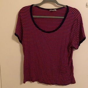 Striped Scoop Neck T